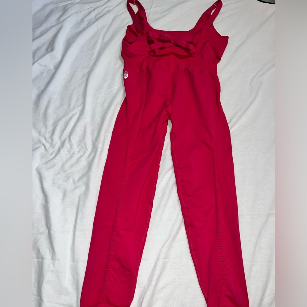 NWOT Free People Movement Good Karma Onesie in Sold-out Berry - Picture 9 of 10